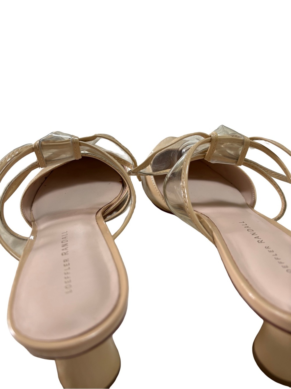 Loeffler Randall Maira Mule Bow Heel Beige Patent Leather Size 10 - Picture 4 of 9
